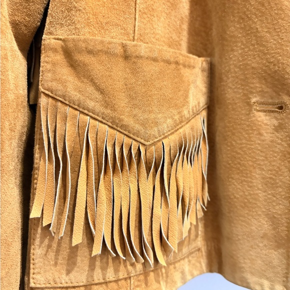 Vintage Ralph Lauren Dry Goods Supply Fringe Suede Western Jacket - Picture 4 of 11